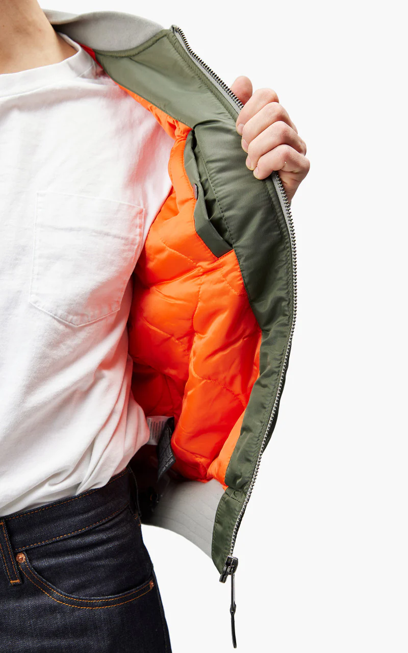 Schott NYC Airforce RS Bomber Jacket Sage Khaki - Image 9