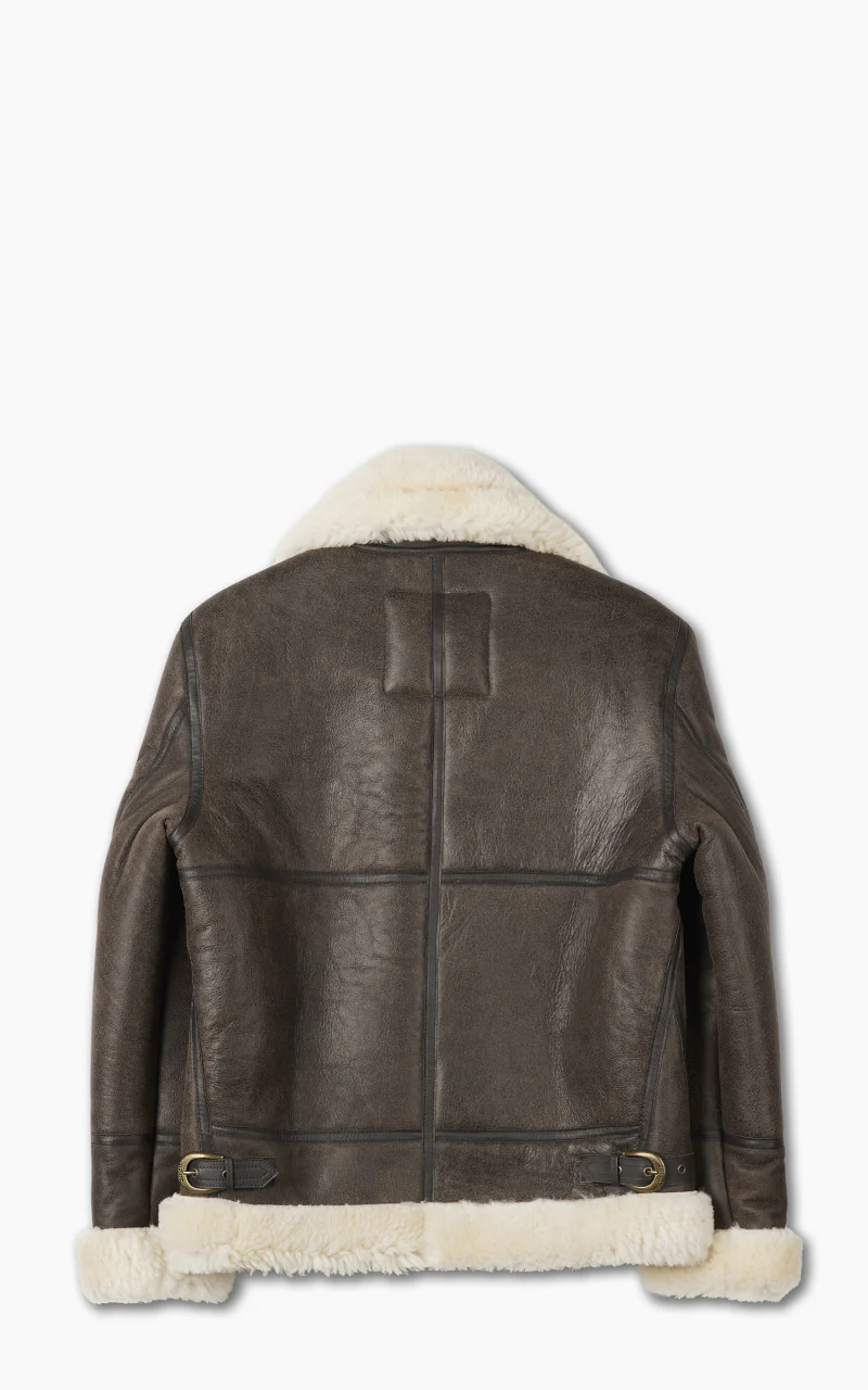 Schott NYC B-3 Bomber Jacket Sheepskin Leather Marron - Image 3