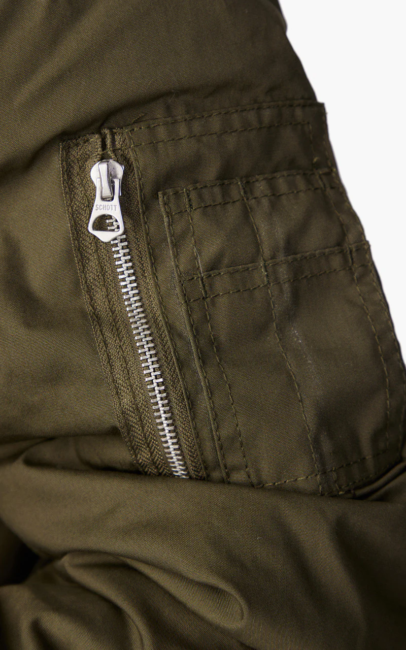 Schott NYC B18 Pilot Jacket Dark Khaki - Image 10