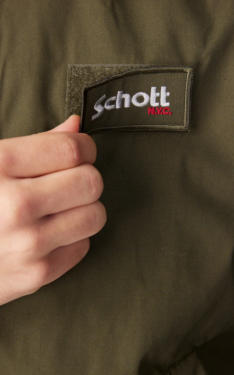 Schott NYC B18 Pilot Jacket Dark Khaki - Image 7