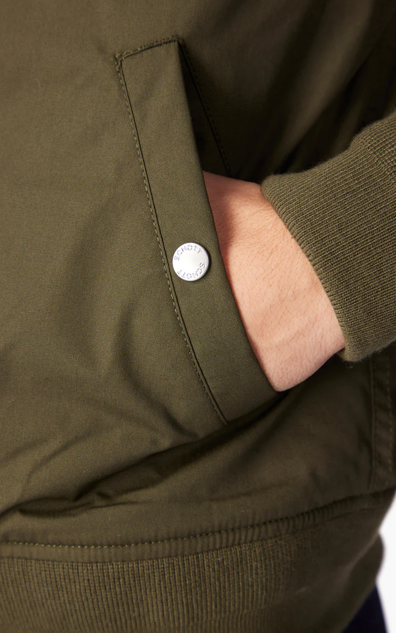 Schott NYC B18 Pilot Jacket Dark Khaki - Image 9