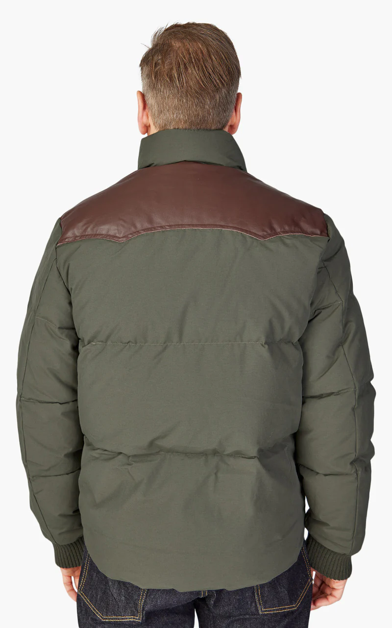 Schott NYC Blackburn Rancher Puffer Jacket Khaki - Image 5