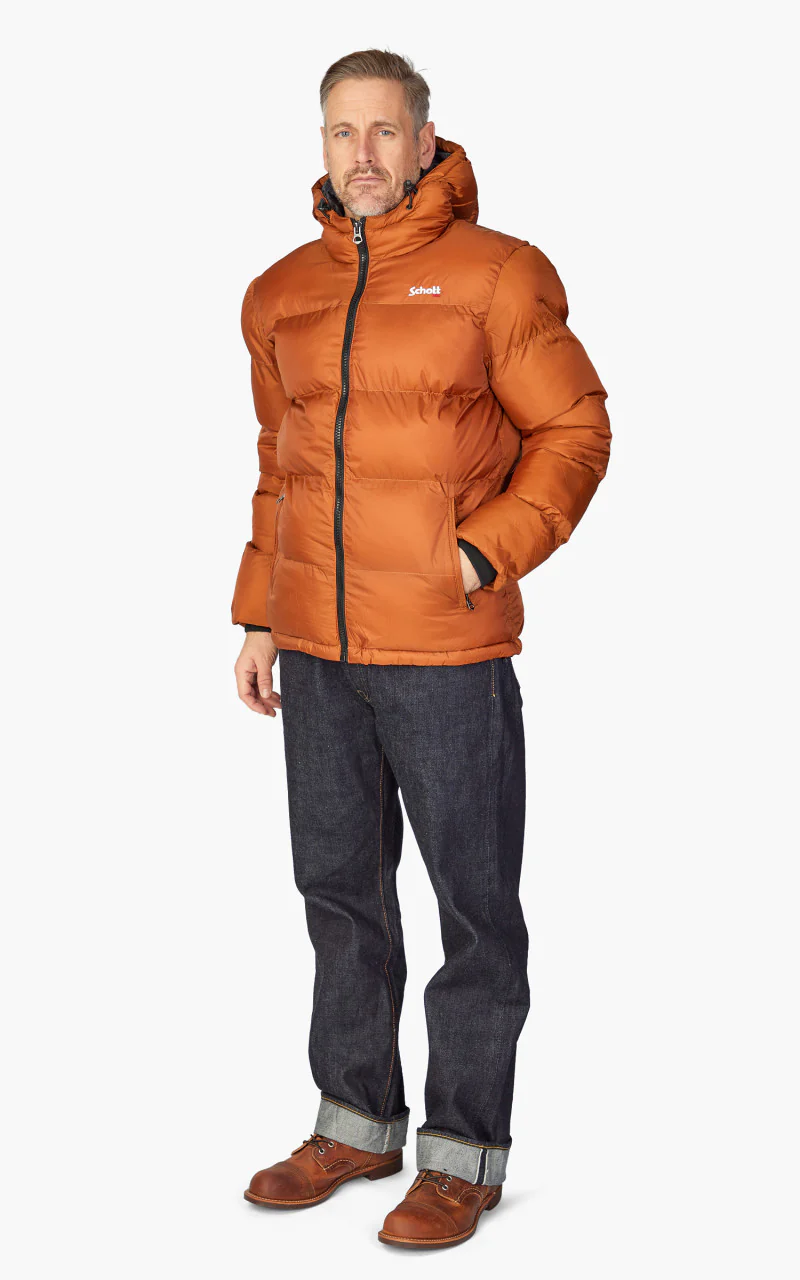 Schott NYC IDAHO2 Puffer Jacket Rust - Image 2