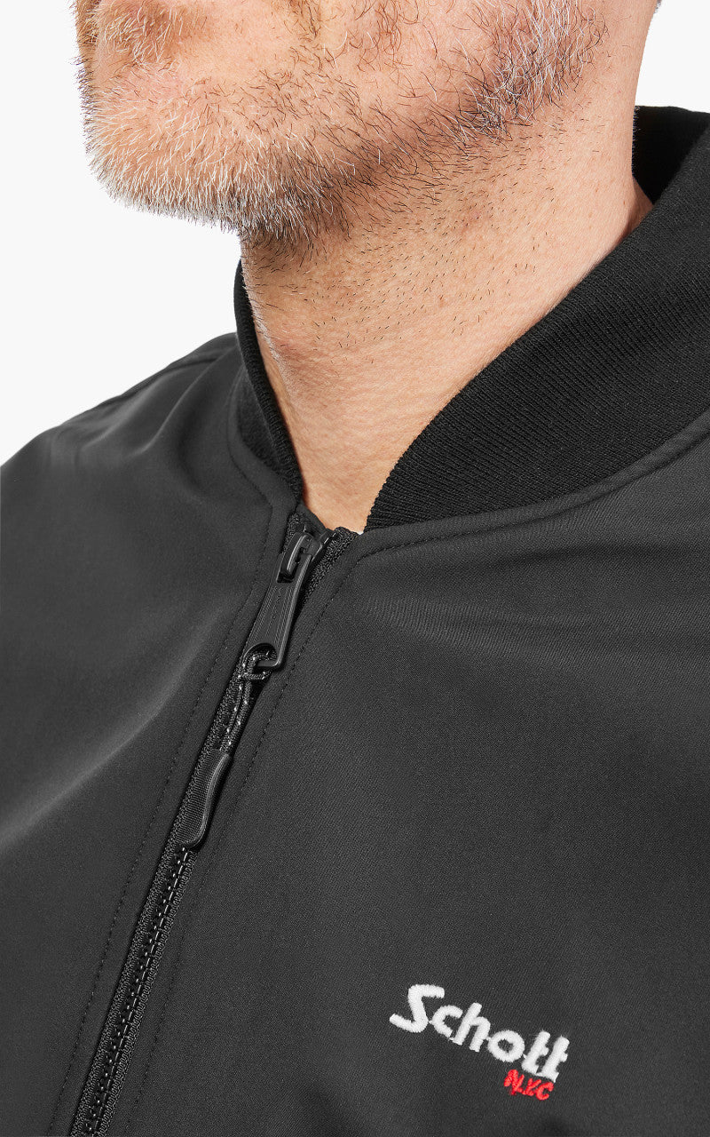 Schott NYC Kyson Bomber Jacket Black - Image 5