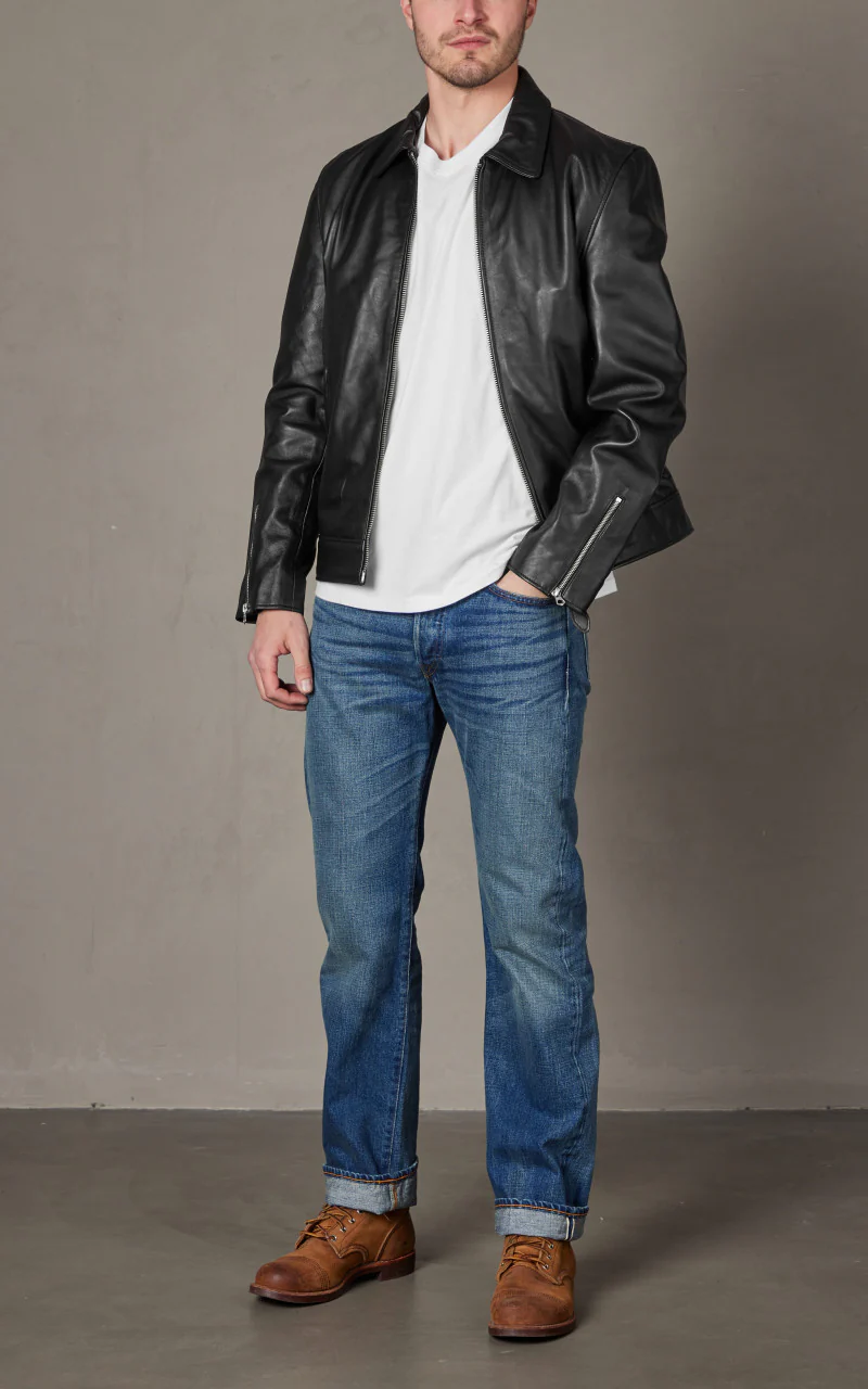 Schott NYC LC Tampa Leather Jacket Black - Image 4