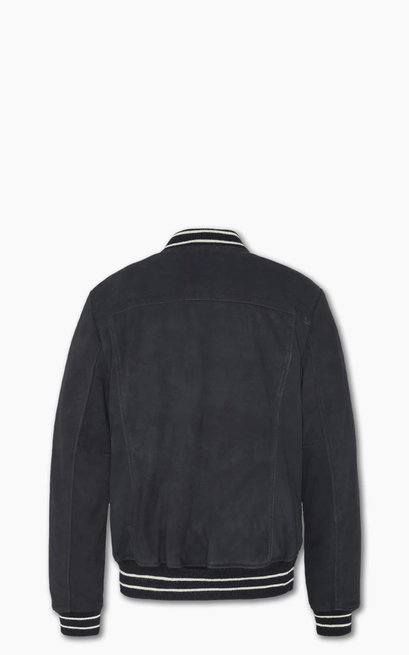 Schott NYC LC300STRIPE Casual Bomber Jacket Navy - Image 5