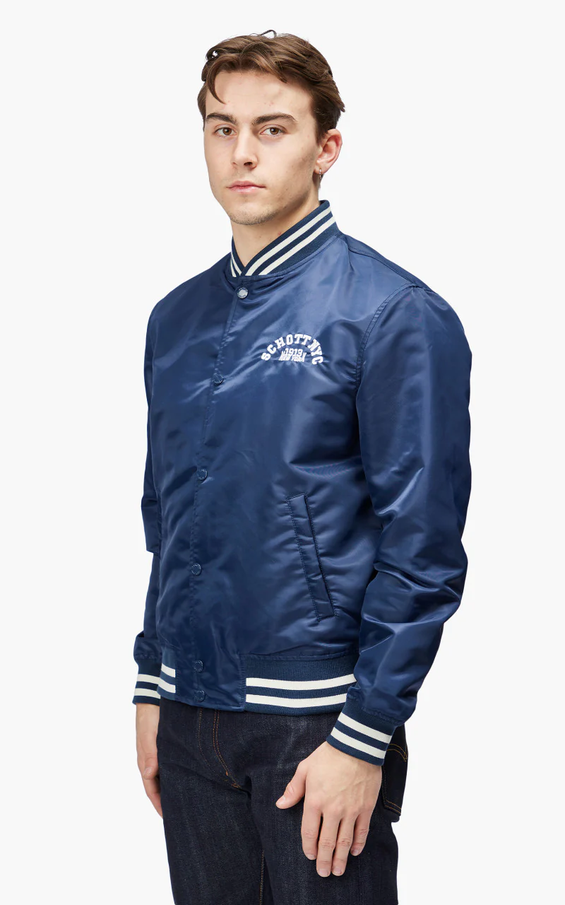 Schott NYC Princeton1 Varsity Jacket Midnight - Image 3