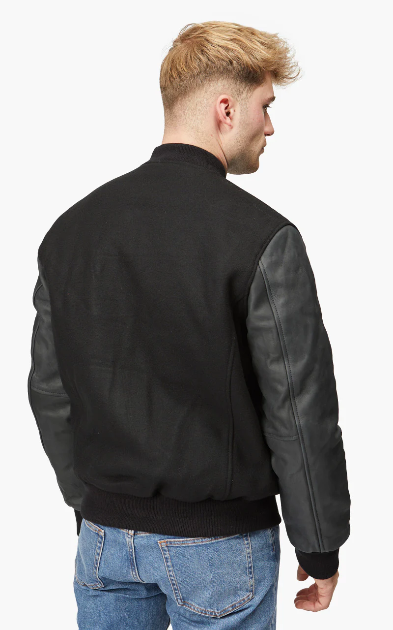 Schott NYC Varsity Jacket LCUSA Black/Black - Image 5