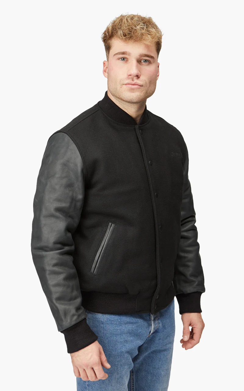 Schott NYC Varsity Jacket LCUSA Black/Black - Image 6
