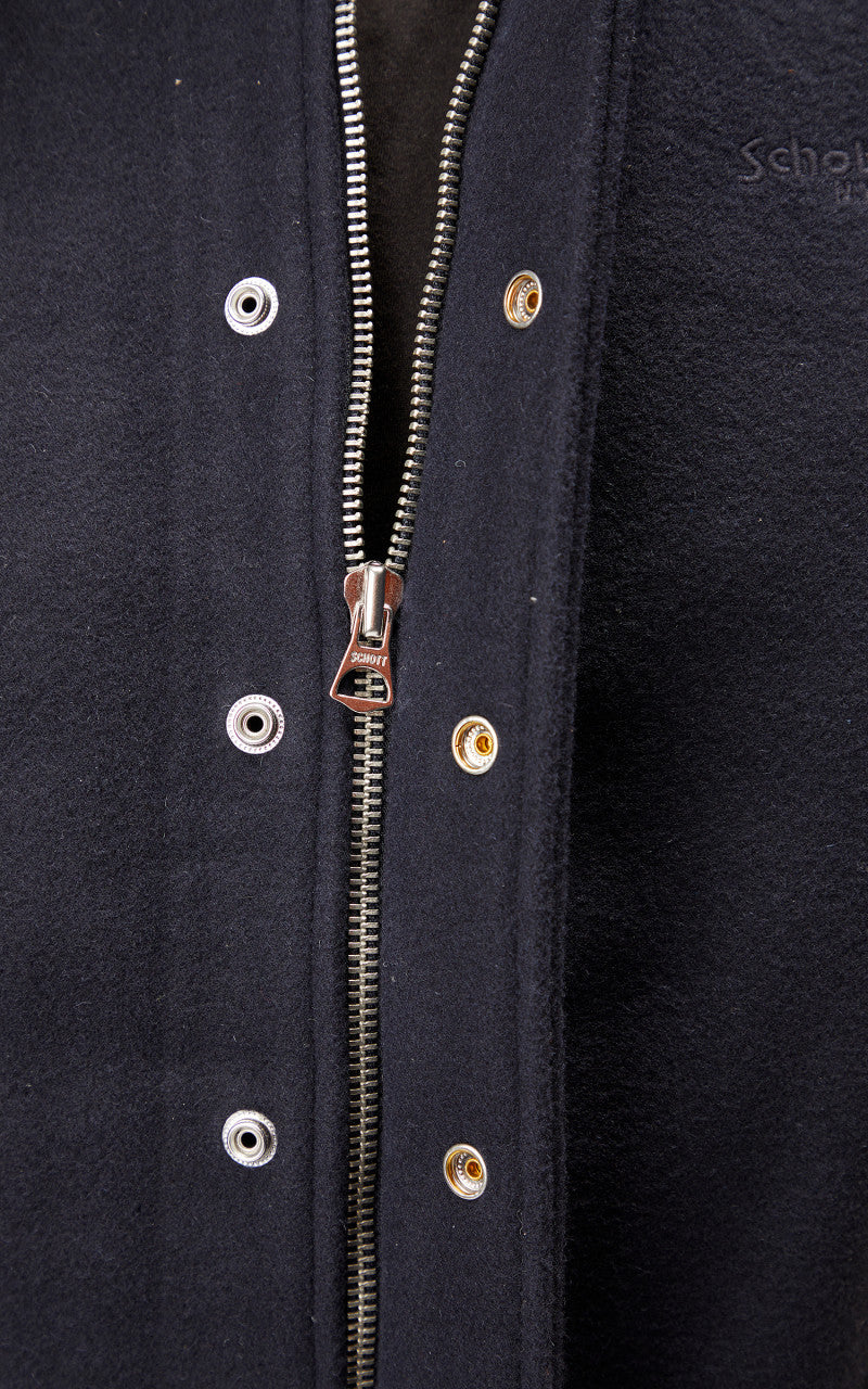 Schott NYC Varsity Jacket LCUSA Navy/Beige - Image 9