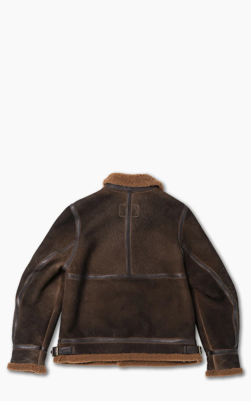Shangri-La Heritage Aviatore B-3 Shearling Leather Jacket Castagno - Image 3