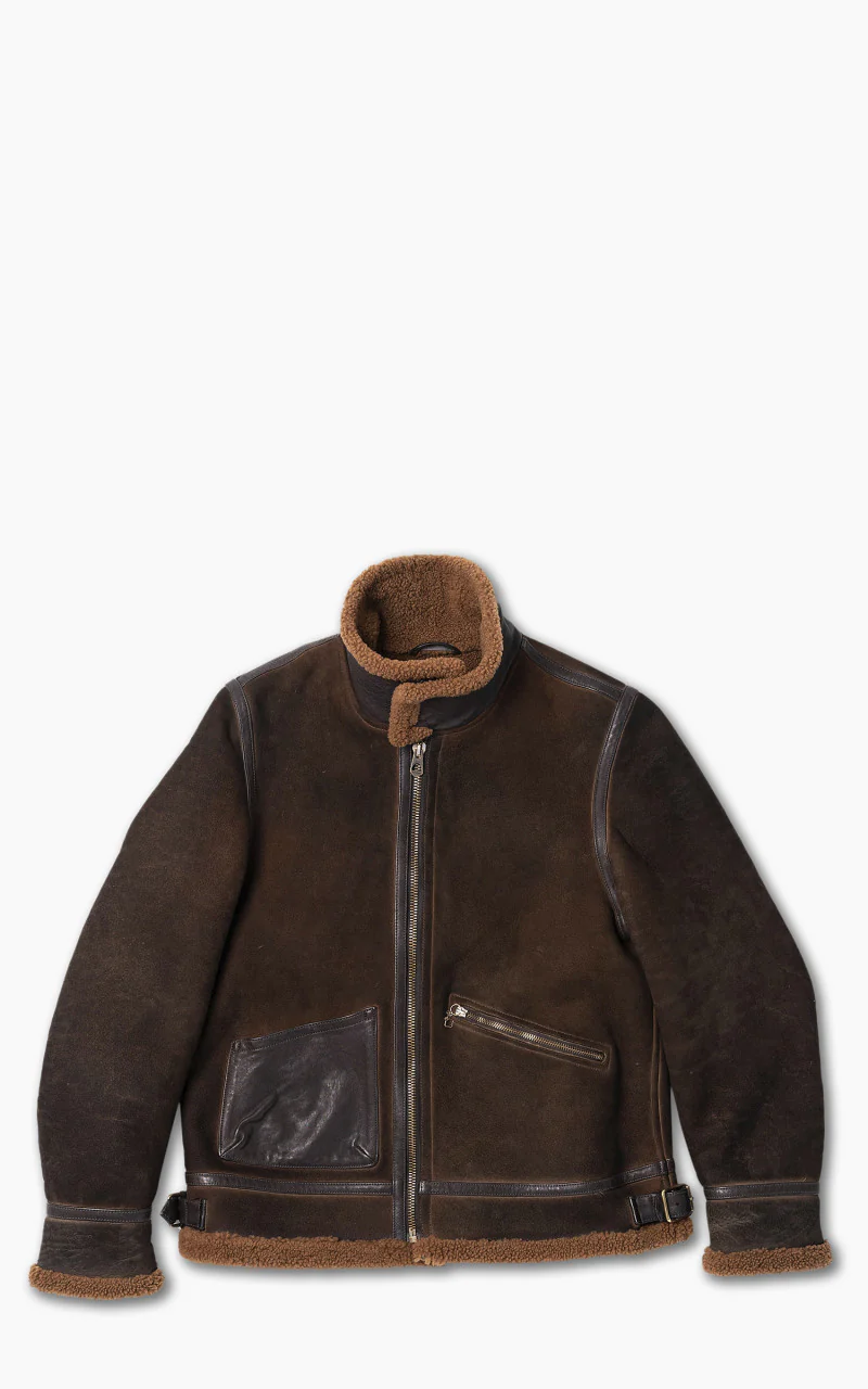 Shangri-La Heritage Aviatore B-3 Shearling Leather Jacket Castagno - Image 4