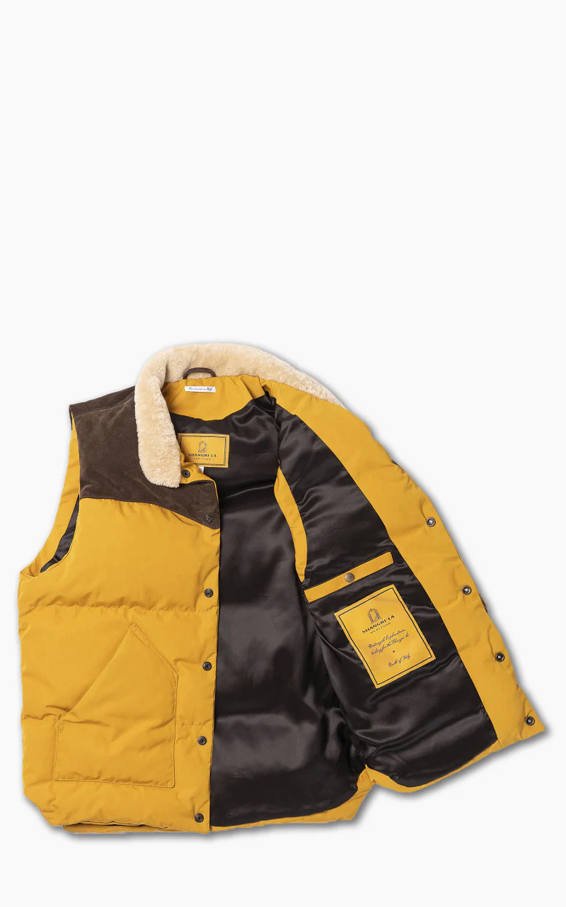 Shangri-La Heritage Bivacco Western Down Vest Yellow - Image 3