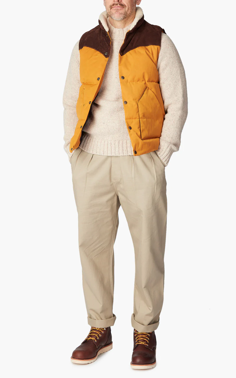 Shangri-La Heritage Bivacco Western Down Vest Yellow - Image 4
