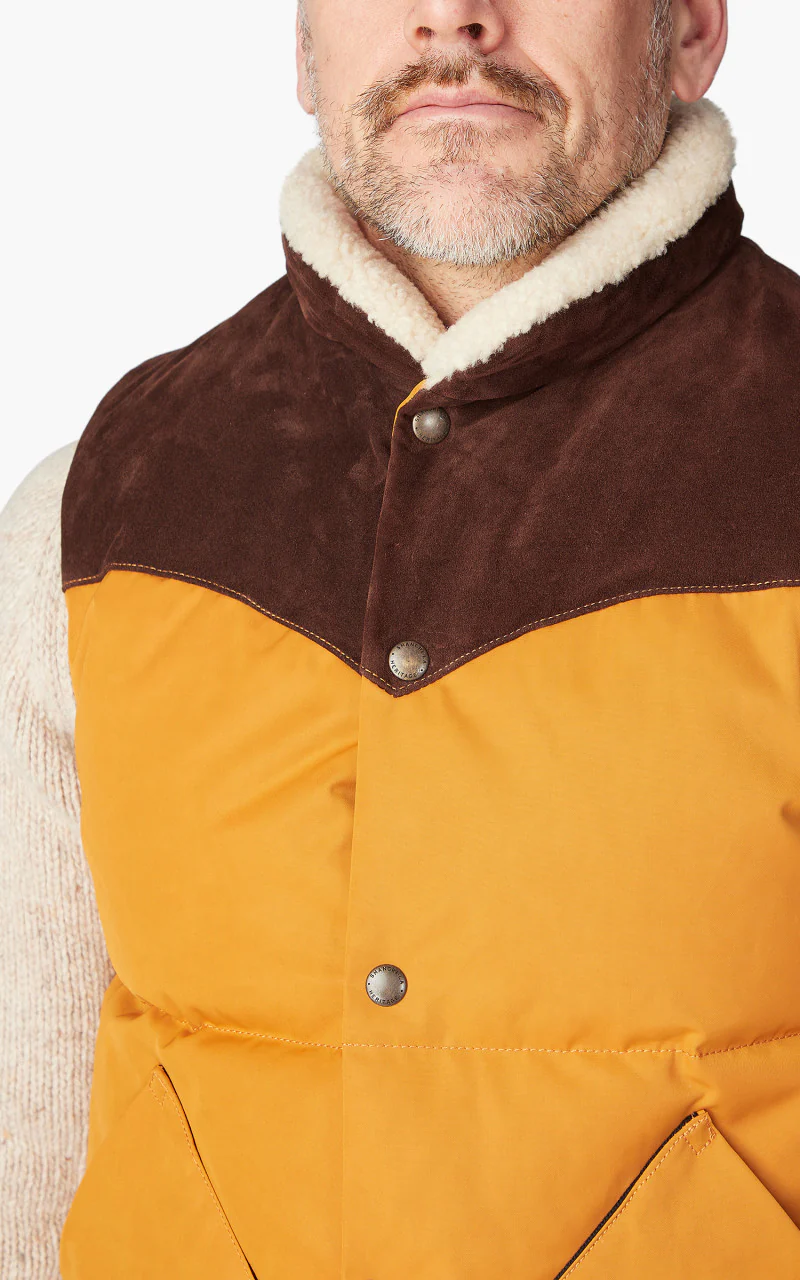 Shangri-La Heritage Bivacco Western Down Vest Yellow - Image 6