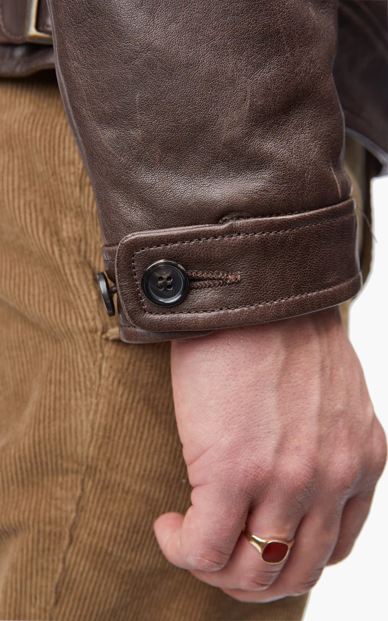 Shangri-La Heritage Cossack Lambskin Leather Jacket Testa di Moro - Image 11