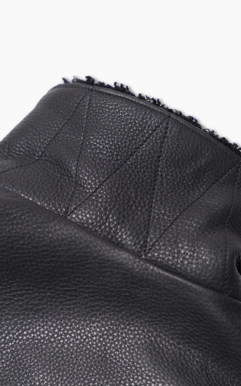 Shangri-La Heritage Deck N-1 Aniline Leather Jacket Black - Image 11