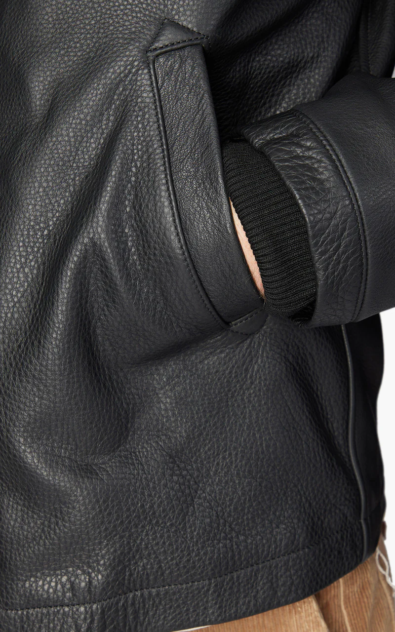 Shangri-La Heritage Deck N-1 Aniline Leather Jacket Black - Image 12