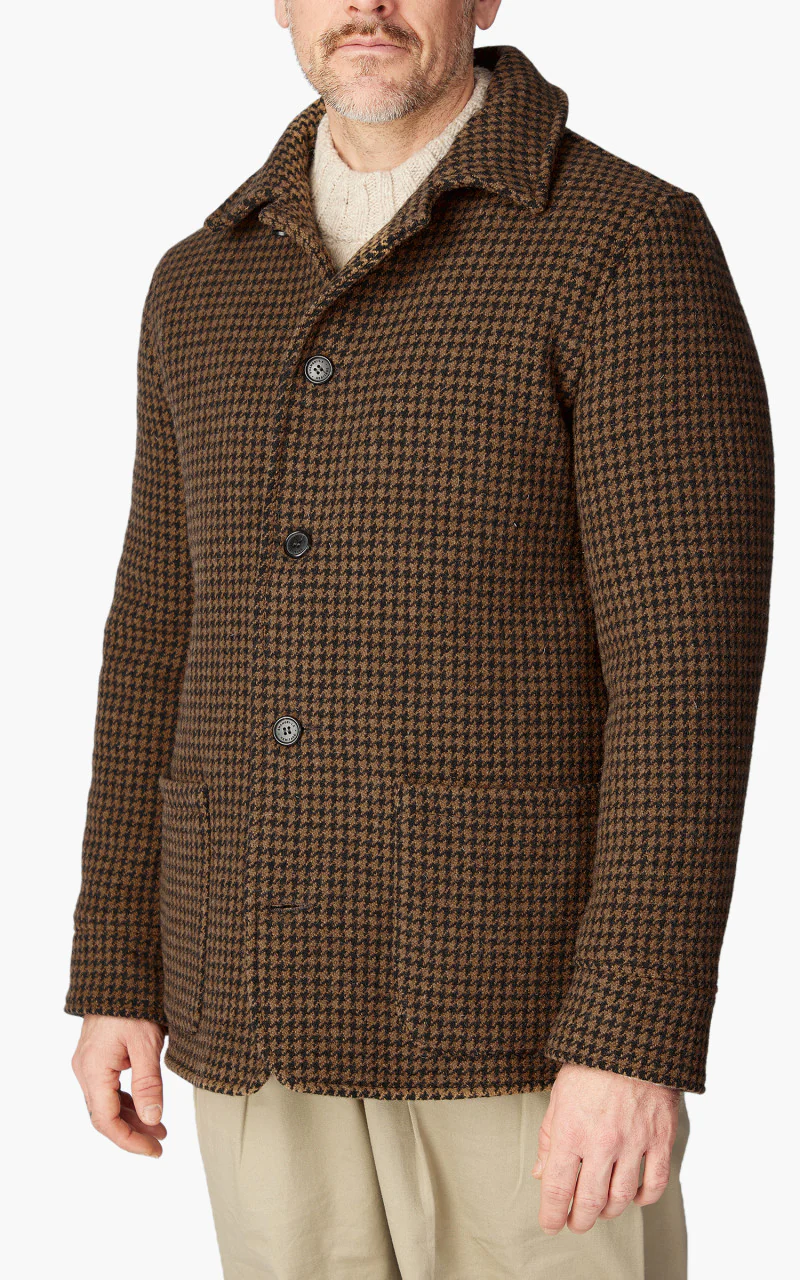 Shangri-La Heritage Enzo Wool Car Coat Pied de Poule - Image 2