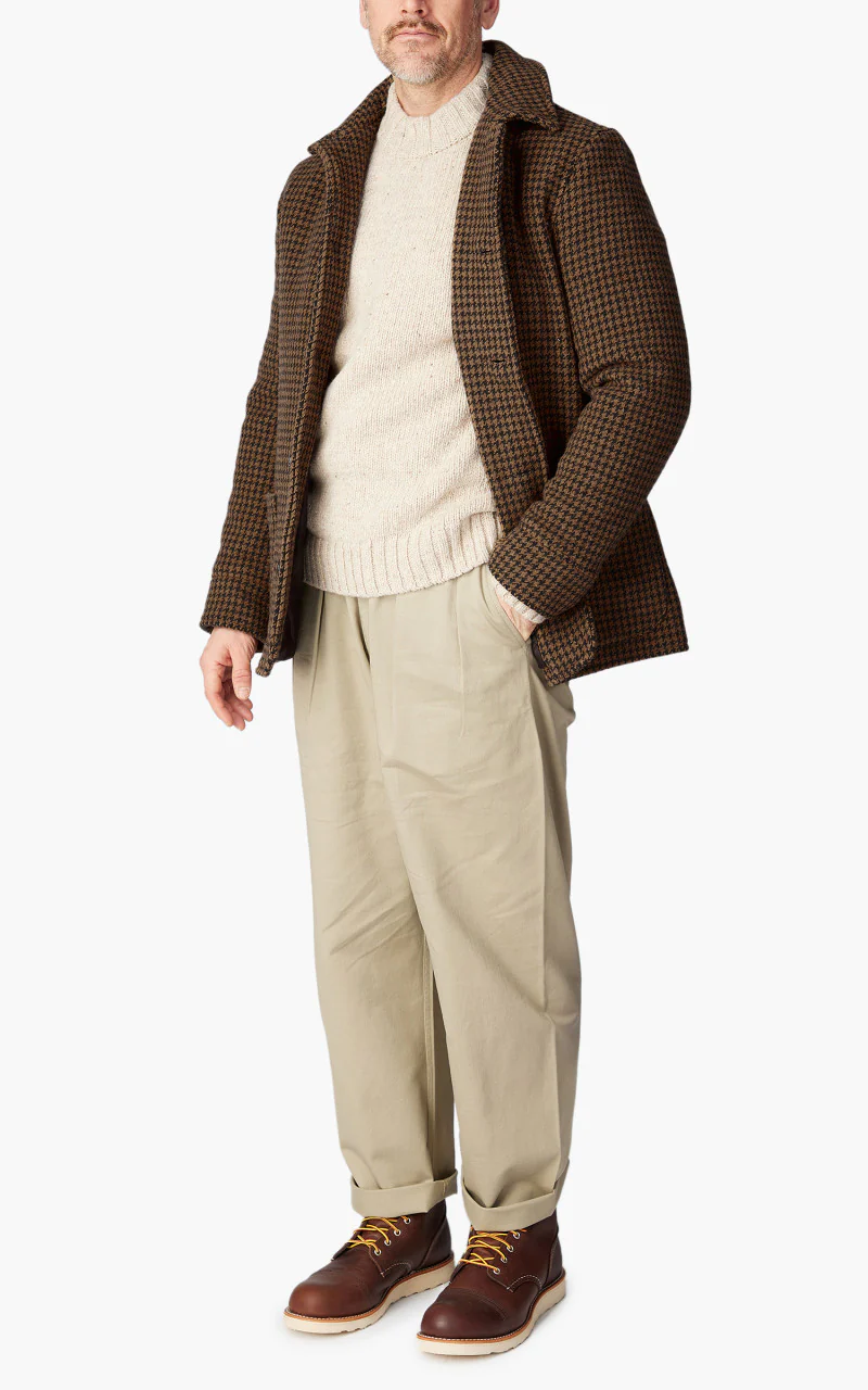 Shangri-La Heritage Enzo Wool Car Coat Pied de Poule - Image 4