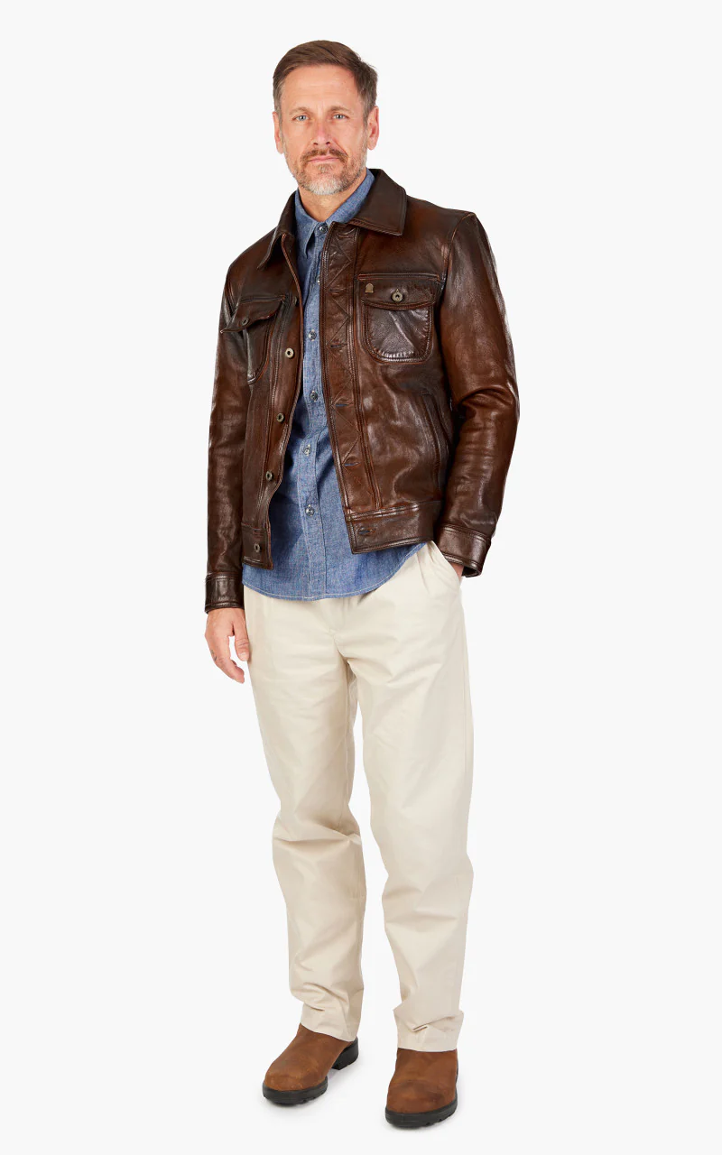 Shangri-La Heritage Terracotta Leather Jacket Bruciato - Image 2
