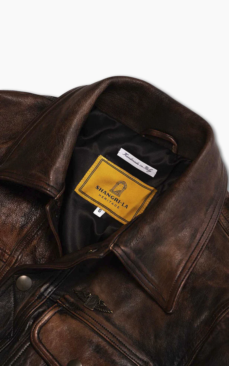 Shangri-La Heritage Terracotta Leather Jacket Bruciato - Image 3