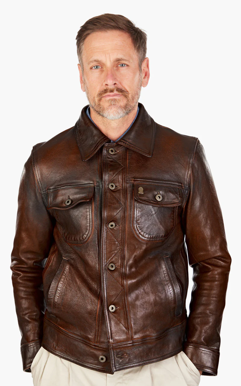 Shangri-La Heritage Terracotta Leather Jacket Bruciato - Image 4