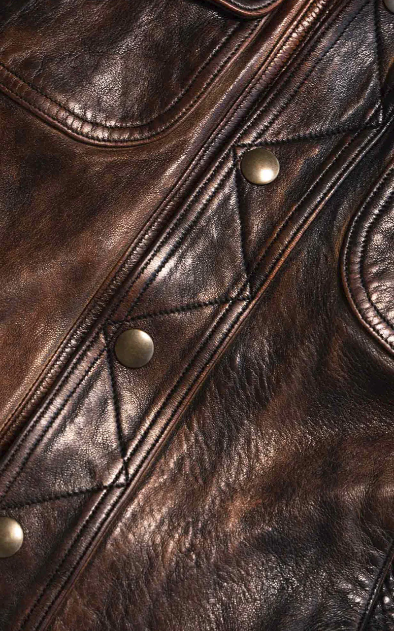 Shangri-La Heritage Terracotta Leather Jacket Bruciato - Image 7