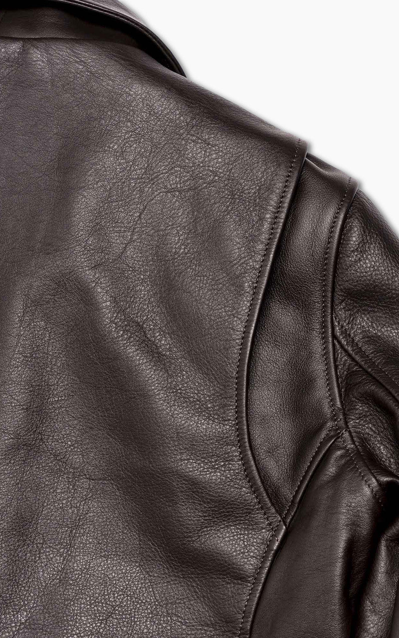 Shangri-La Heritage Varenne Fur Collar Leather Jacket Brown - Image 8