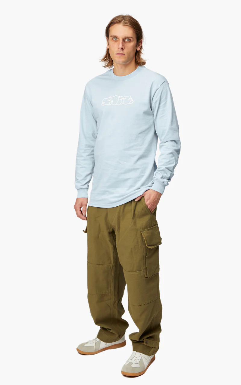 Sneeze Logo Longsleeve Tee Skyblue - Image 4