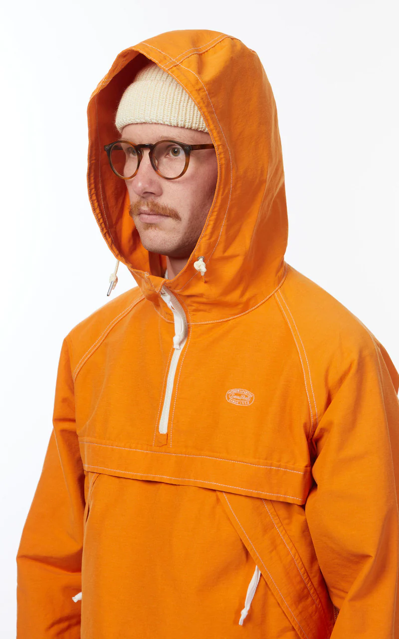 Snow Peak Light Mountain Cloth Parka Orange - Image 8
