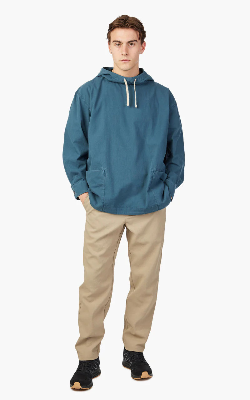 Snow Peak Natural-Dyed Recycled Cotton Parka Blue - Image 2