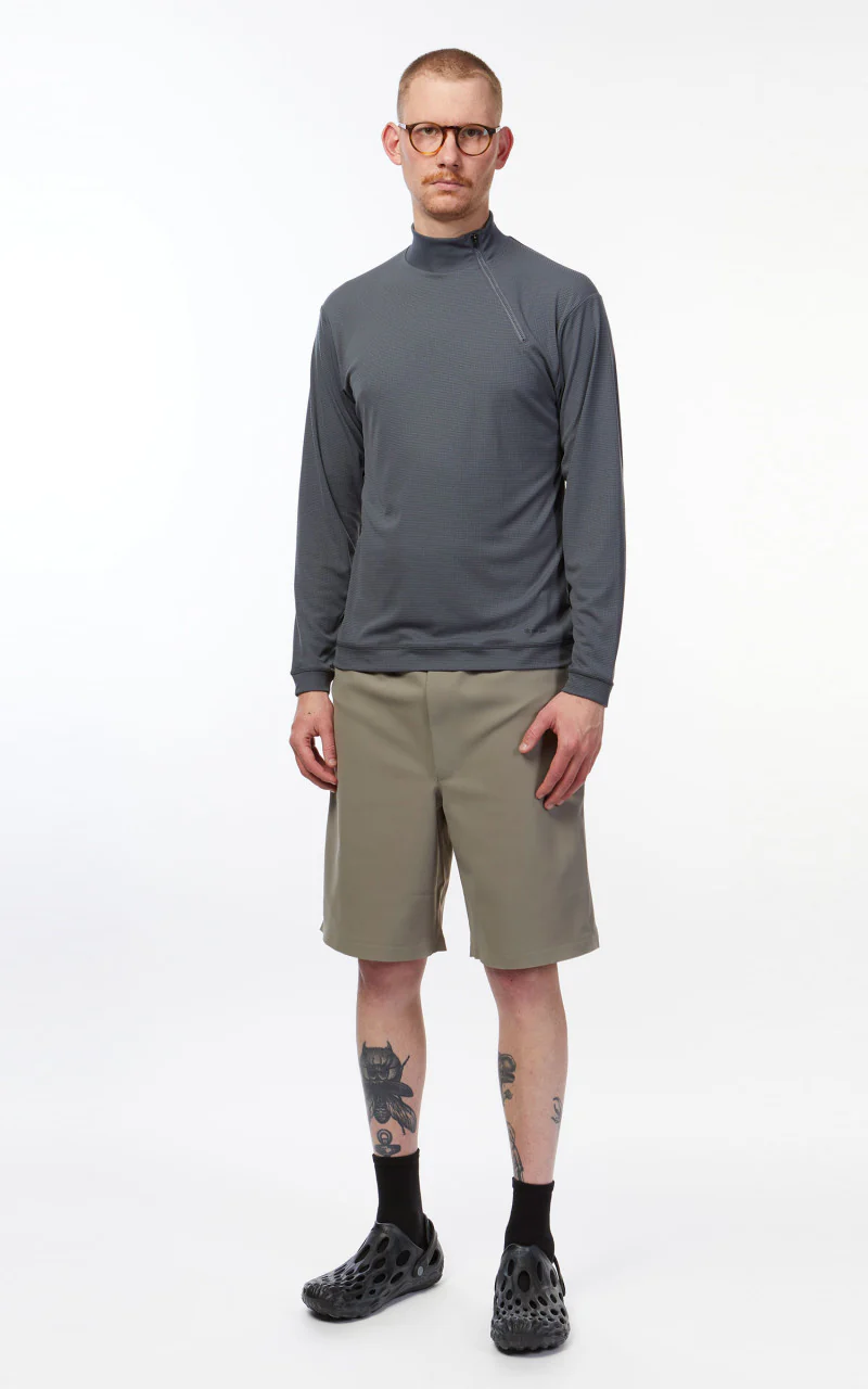 Snow Peak Pe Power Dry Half Zip Pullover Grey - Image 3