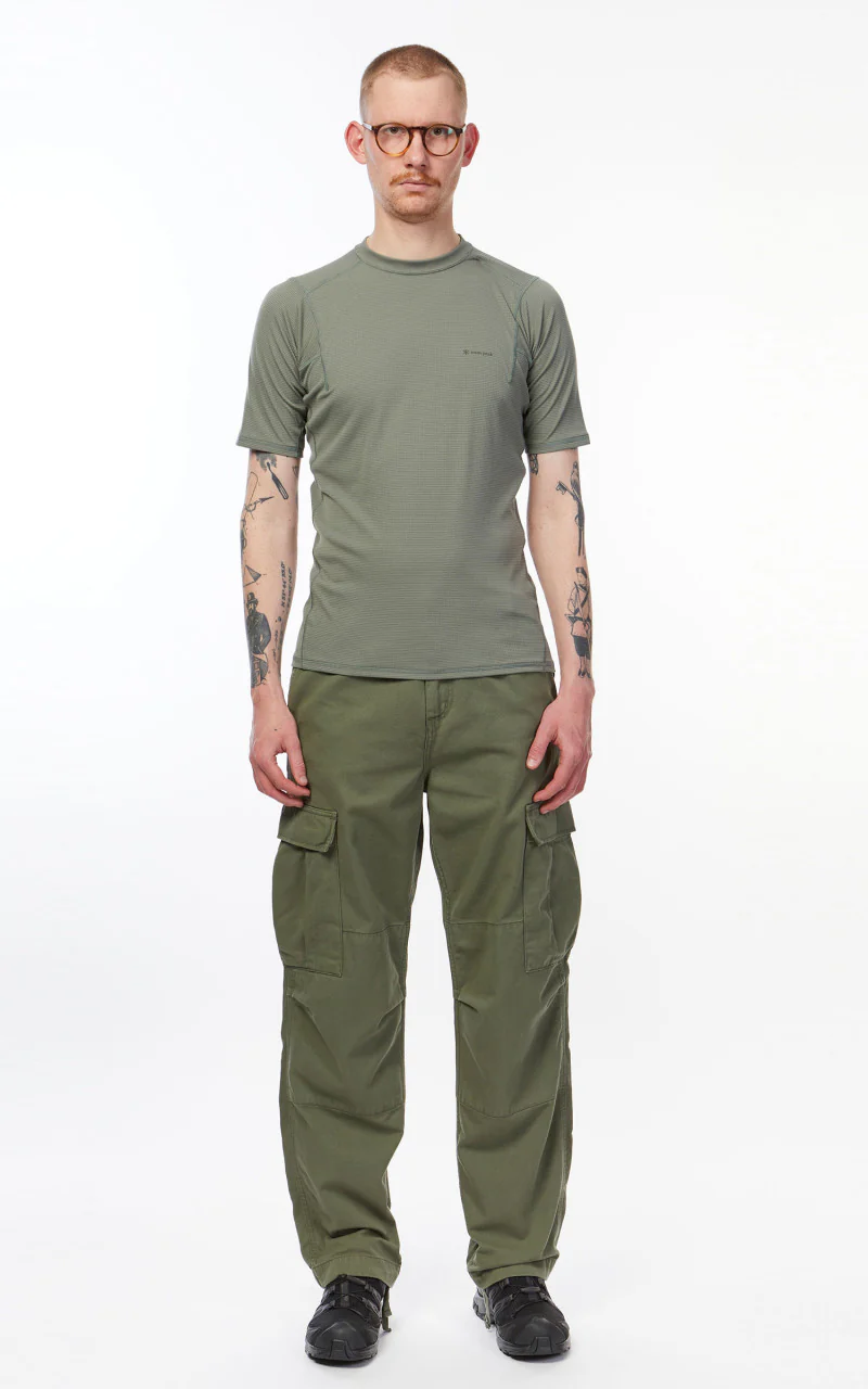 Snow Peak Pe Power Dry S/S Tee Greykhaki - Image 2