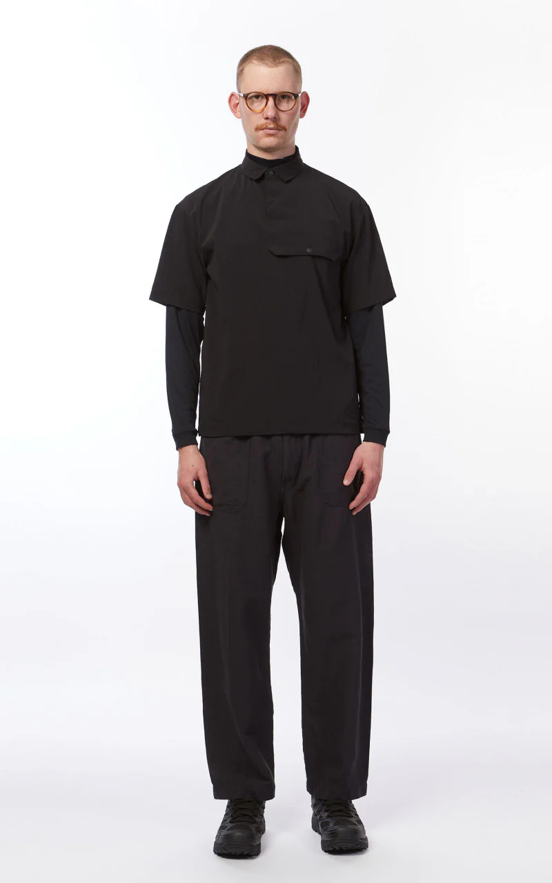 Snow Peak Quick Dry Polo Shirt Black - Image 2