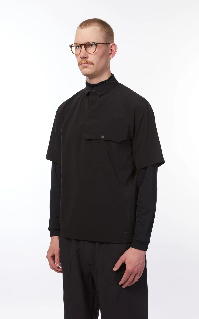 Snow Peak Quick Dry Polo Shirt Black - Image 4