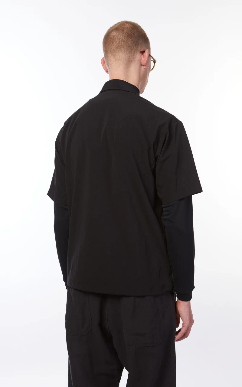Snow Peak Quick Dry Polo Shirt Black - Image 6