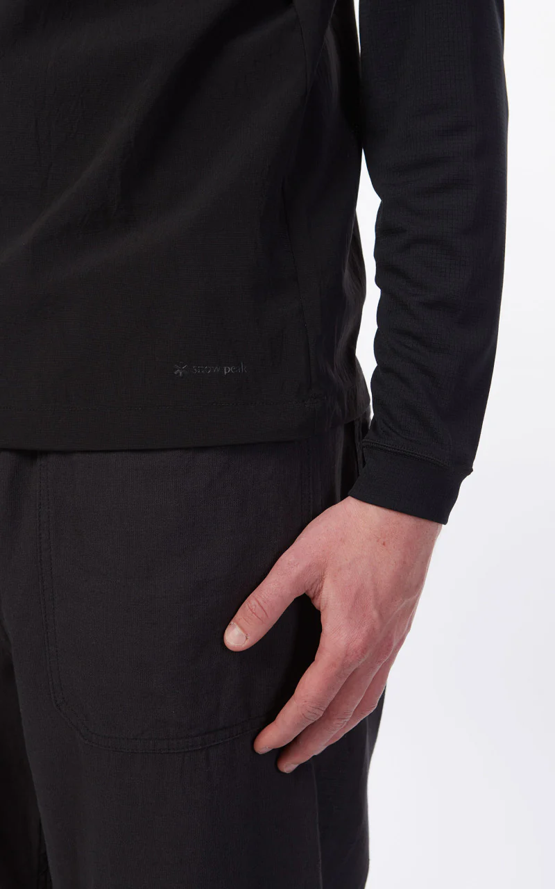 Snow Peak Quick Dry Polo Shirt Black - Image 7