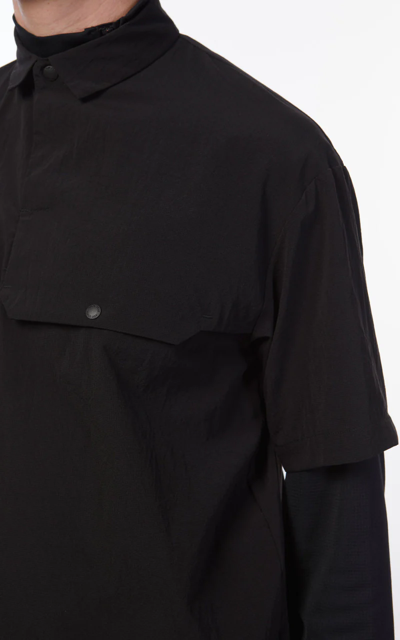 Snow Peak Quick Dry Polo Shirt Black - Image 8