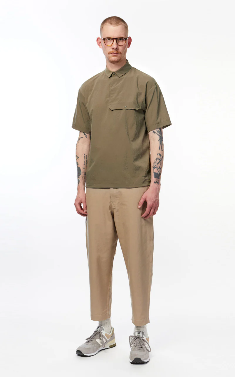 Snow Peak Quick Dry Polo Shirt Brown - Image 3