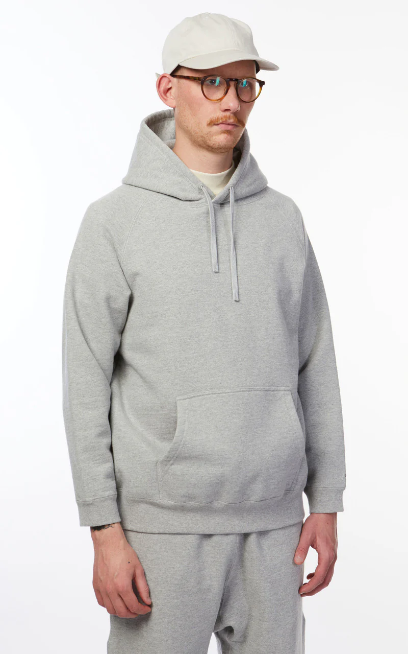 Snow Peak Recycled Cotton Pullover Hoodie Melange Grey - Image 5