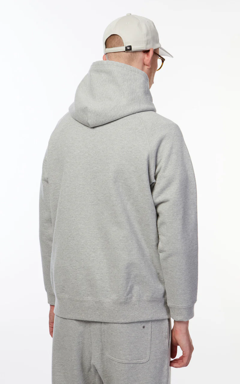 Snow Peak Recycled Cotton Pullover Hoodie Melange Grey - Image 6