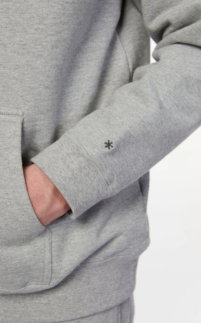 Snow Peak Recycled Cotton Pullover Hoodie Melange Grey - Image 7
