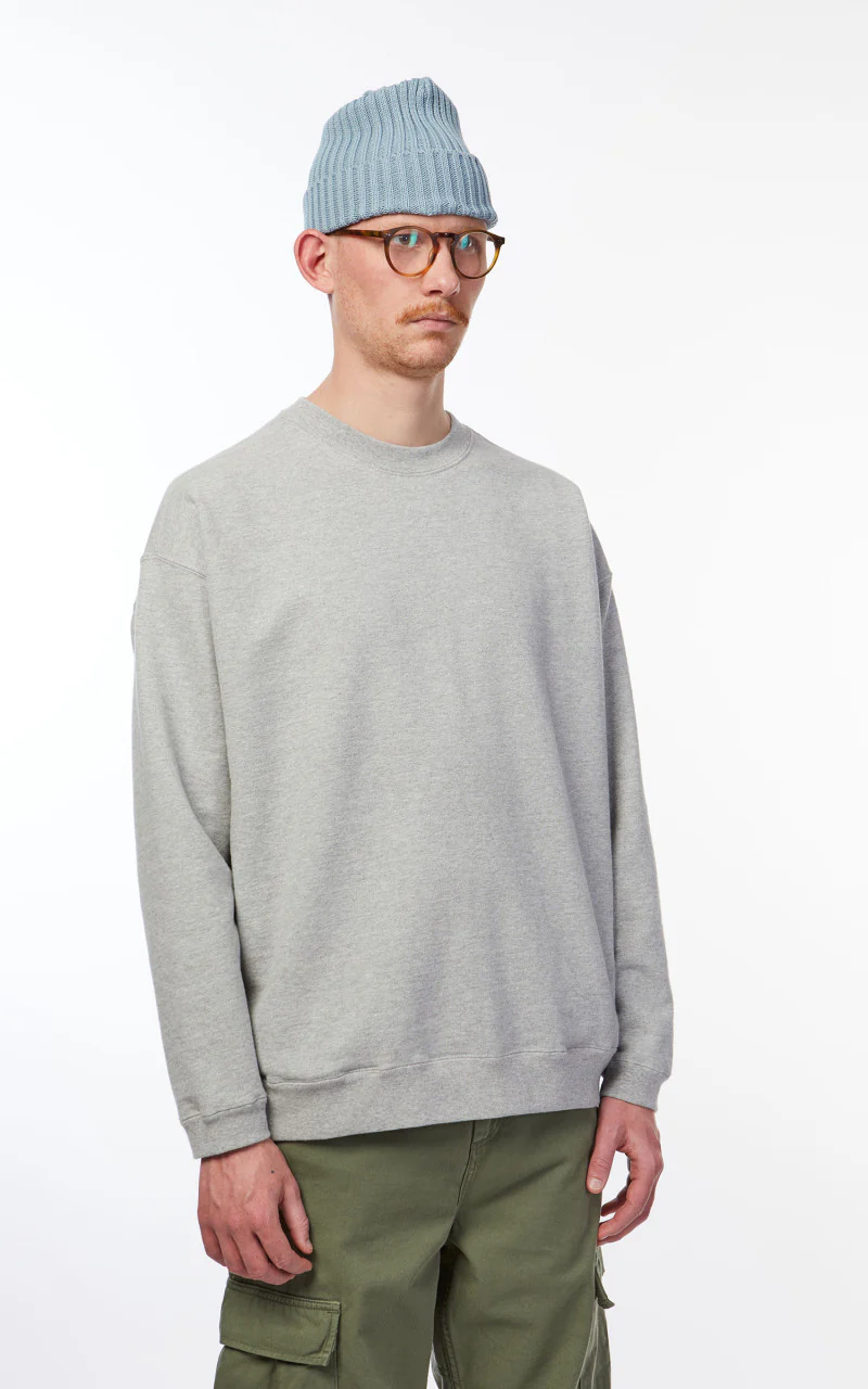 Snow Peak Recycled Cotton Sweat Crewneck Melange Grey - Image 5