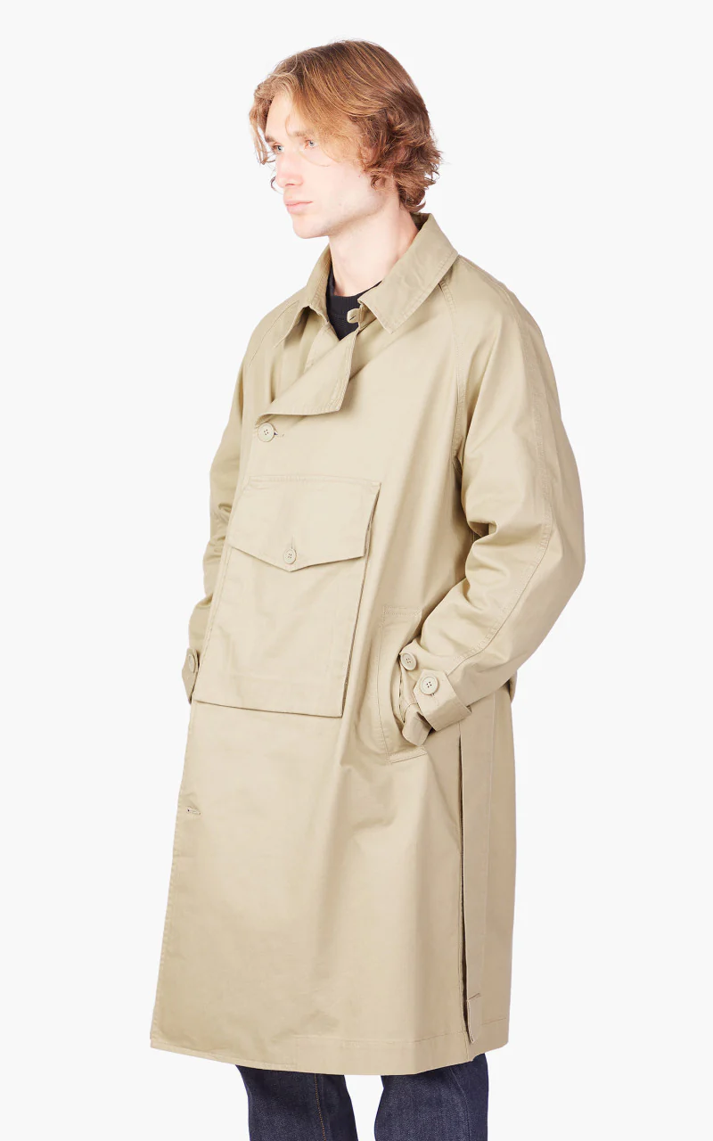 Snow Peak TAKIBI Chino Trench Coat Beige - Image 4