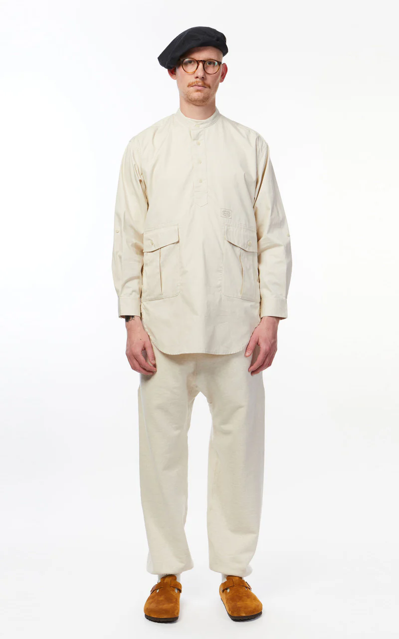 Snow Peak Takibi Light Ripstop Pullover Shirt Ivory - Image 2