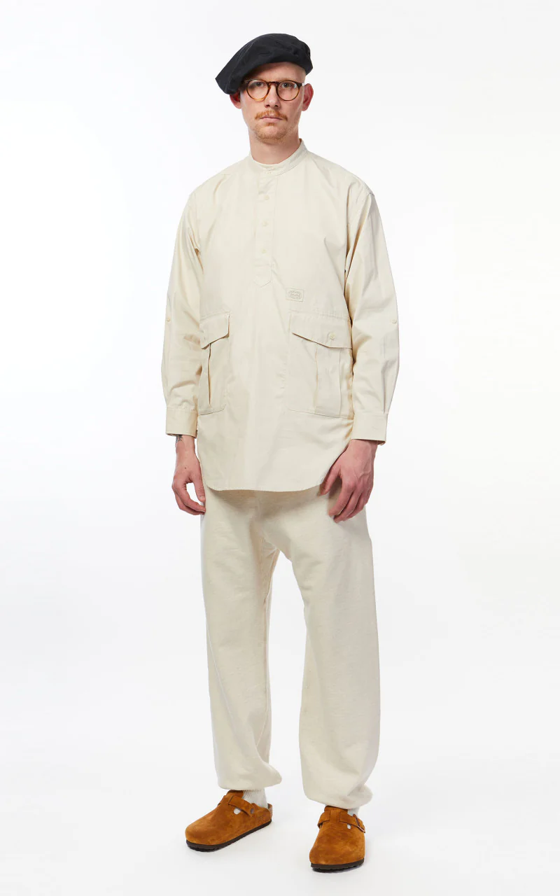 Snow Peak Takibi Light Ripstop Pullover Shirt Ivory - Image 3