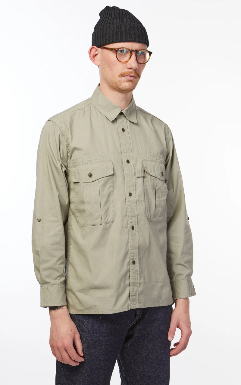 Snow Peak Takibi Light Ripstop Shirt Beige - Image 5
