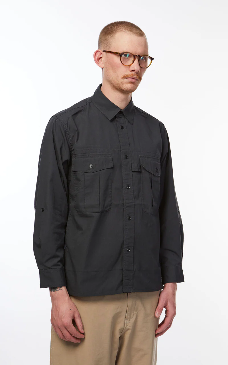 Snow Peak Takibi Light Ripstop Shirt Black - Image 5