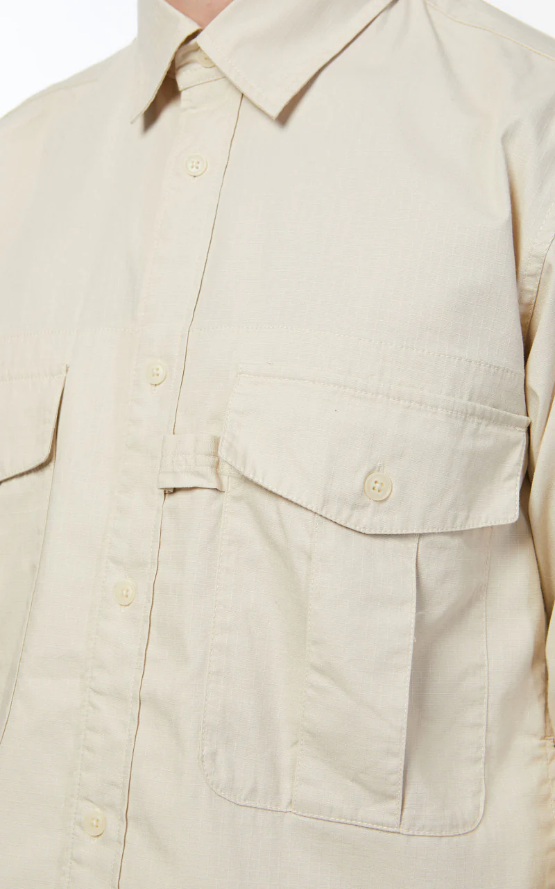 Snow Peak Takibi Light Ripstop Shirt Ivory - Image 10